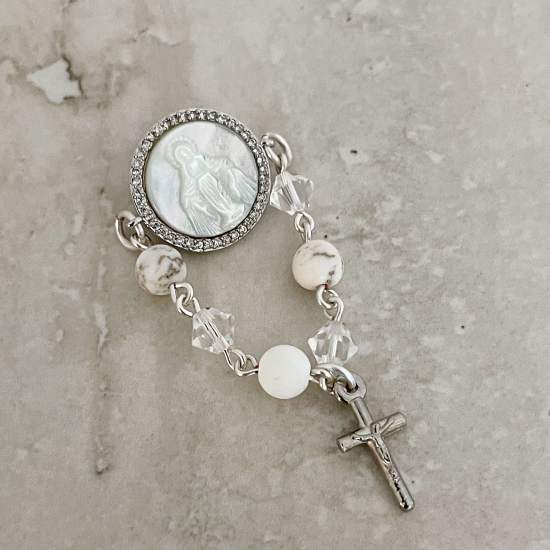 Handcrafted Cascia Baby Pin Catholic Baby Pin - Rosaries For Life Australia