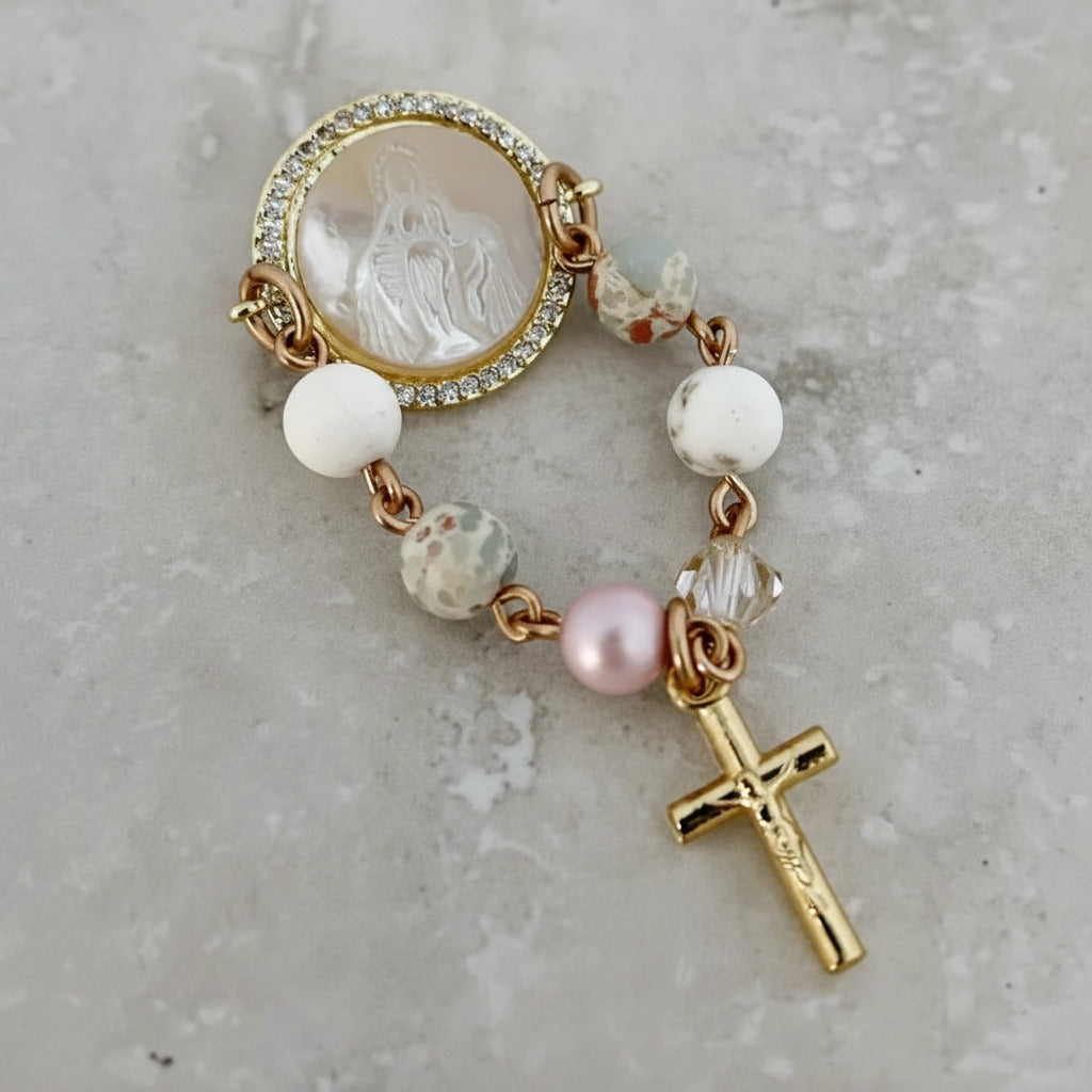 Handcrafted Caterina Baby Pin Catholic Baby Pin - Rosaries For Life Australia
