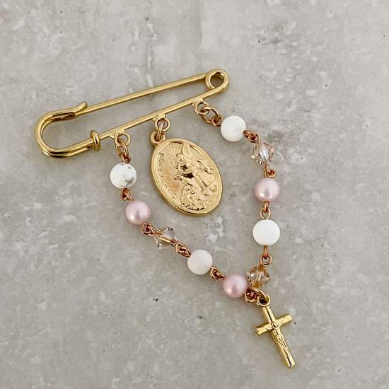 Handcrafted Cecilia Cot Pin Catholic Cot Pin - Rosaries For Life Australia