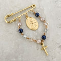 Handcrafted Cristobal Cot Pin Catholic Cot Pin - Rosaries For Life Australia