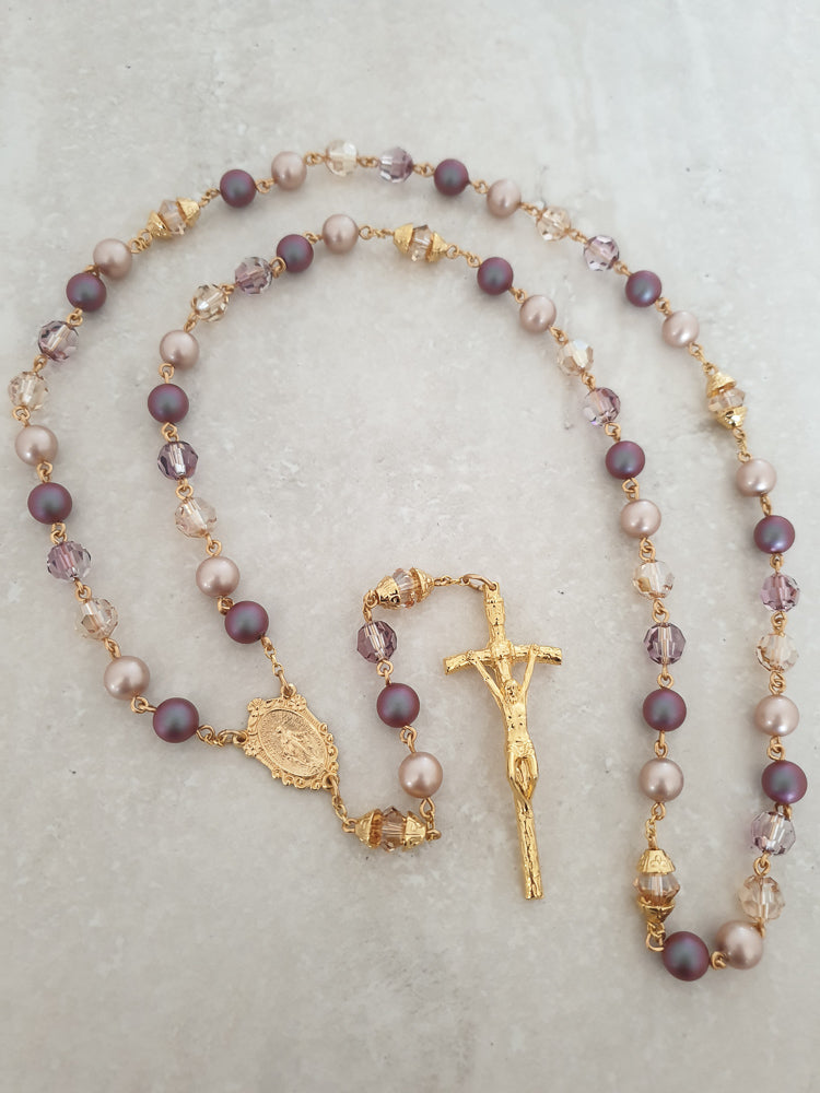 Handcrafted Elizabeth Rosary Catholic Rosary - Rosaries For Life Australia