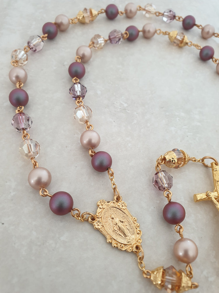Handcrafted Elizabeth Rosary Catholic Rosary - Rosaries For Life Australia