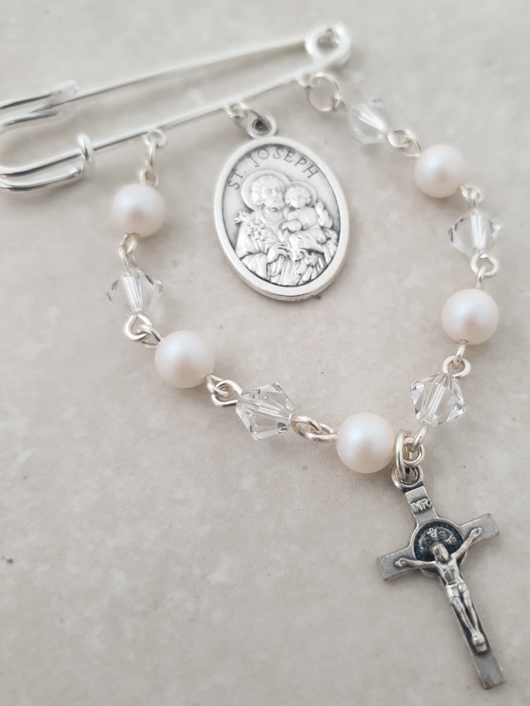 Handcrafted Gabriella Cot Pin Catholic Cot Pin - Rosaries For Life Australia