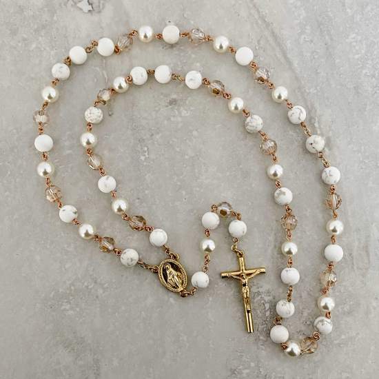 Handcrafted Lucy Rosary Catholic Rosary - Rosaries For Life Australia