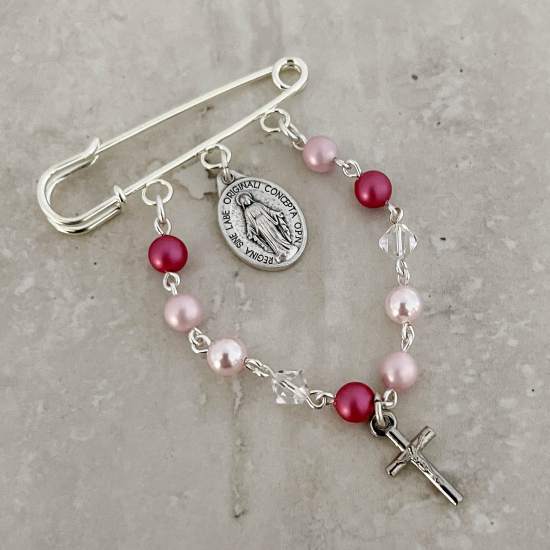 Handcrafted Philomena Cot Pin Catholic Cot Pin - Rosaries For Life Australia