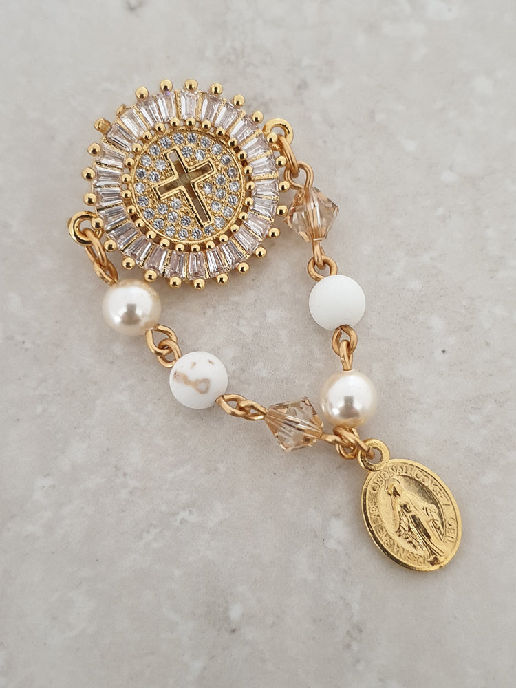 Handcrafted Veronica Baby Pin Catholic Baby Pin - Rosaries For Life Australia